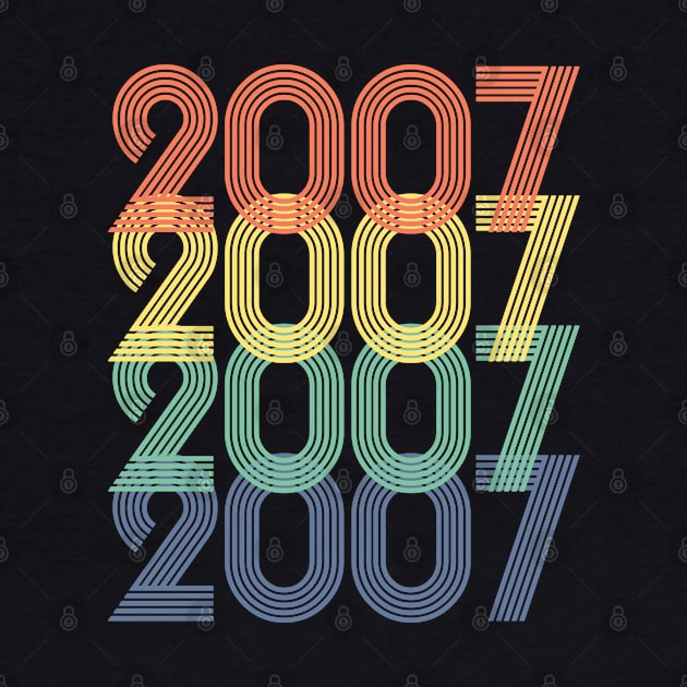 Cool Retro Year 2007 - Made In 2007 - 16 Years Old, 16th Birthday Gift For Teens Men & Women by Art Like Wow Designs